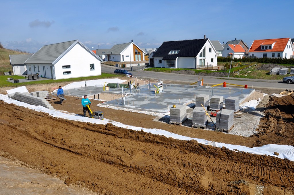7.Gjuta platta på mark & Bygga husgrund