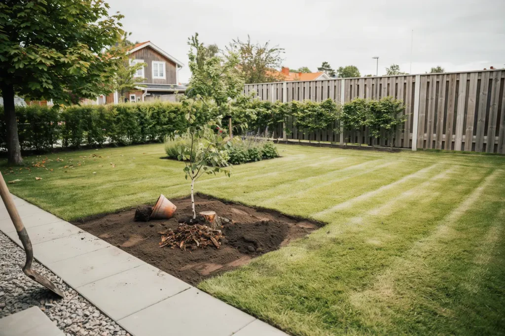 stubbfr sning f r ny plantering i n sbypark t by
